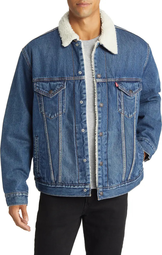 Levi's® Premium Fleece Denim Vintage Fit Trucker Jacket | Nordstrom