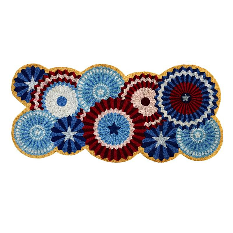 Red White & Blue Banner Coir Mat, 22x47 | At Home