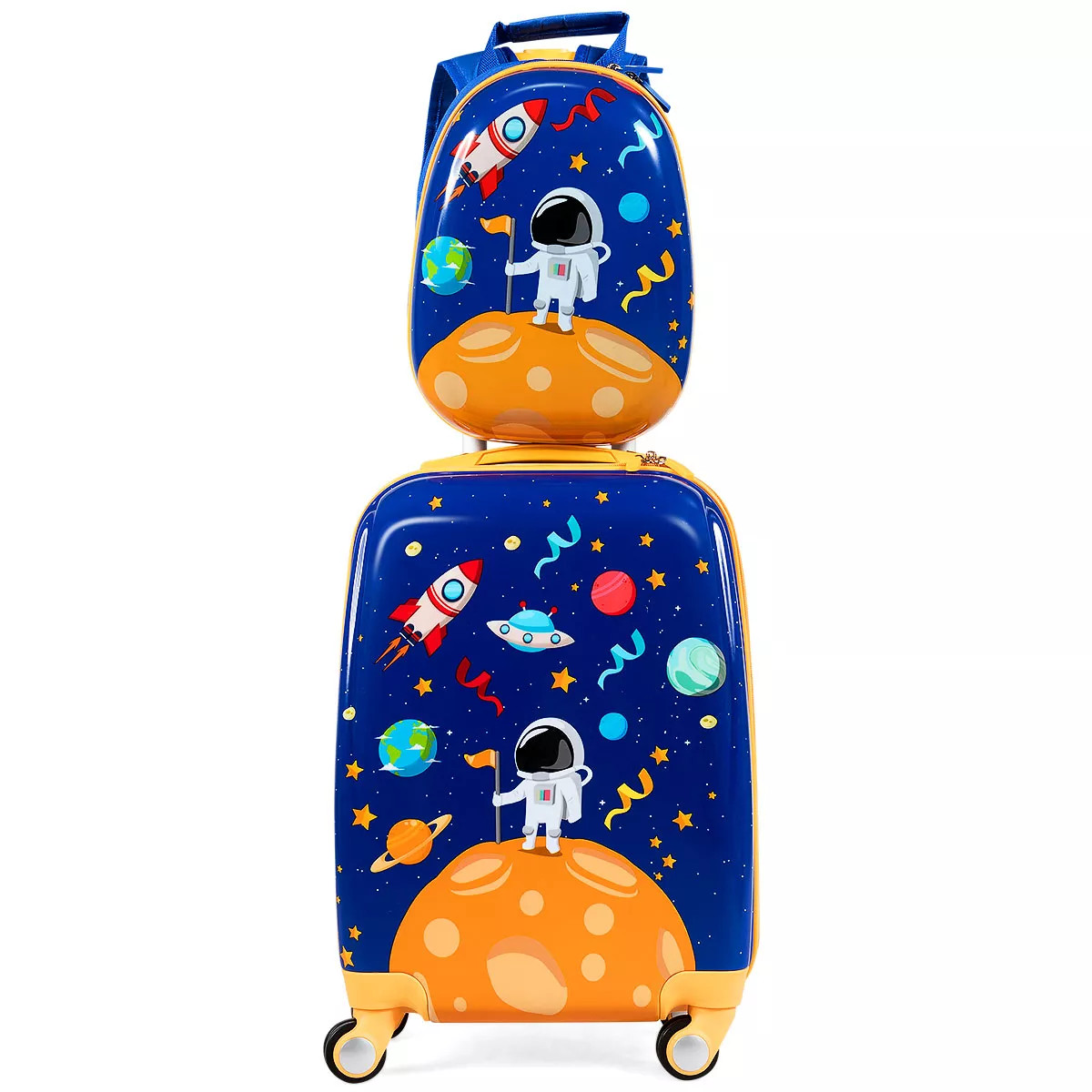 Costway 2PC Kids Luggage Set 18'' Rolling Suitcase & 12'' Backpack Travel ABS | Target