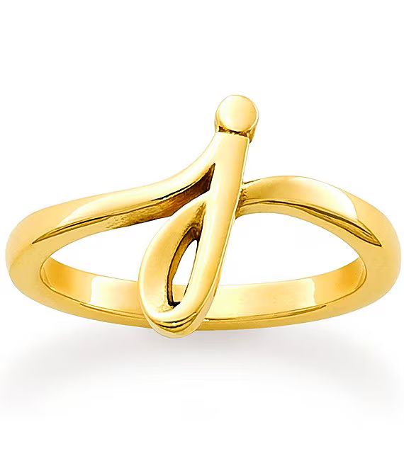 14k Gold Script Initial Ring | Dillards