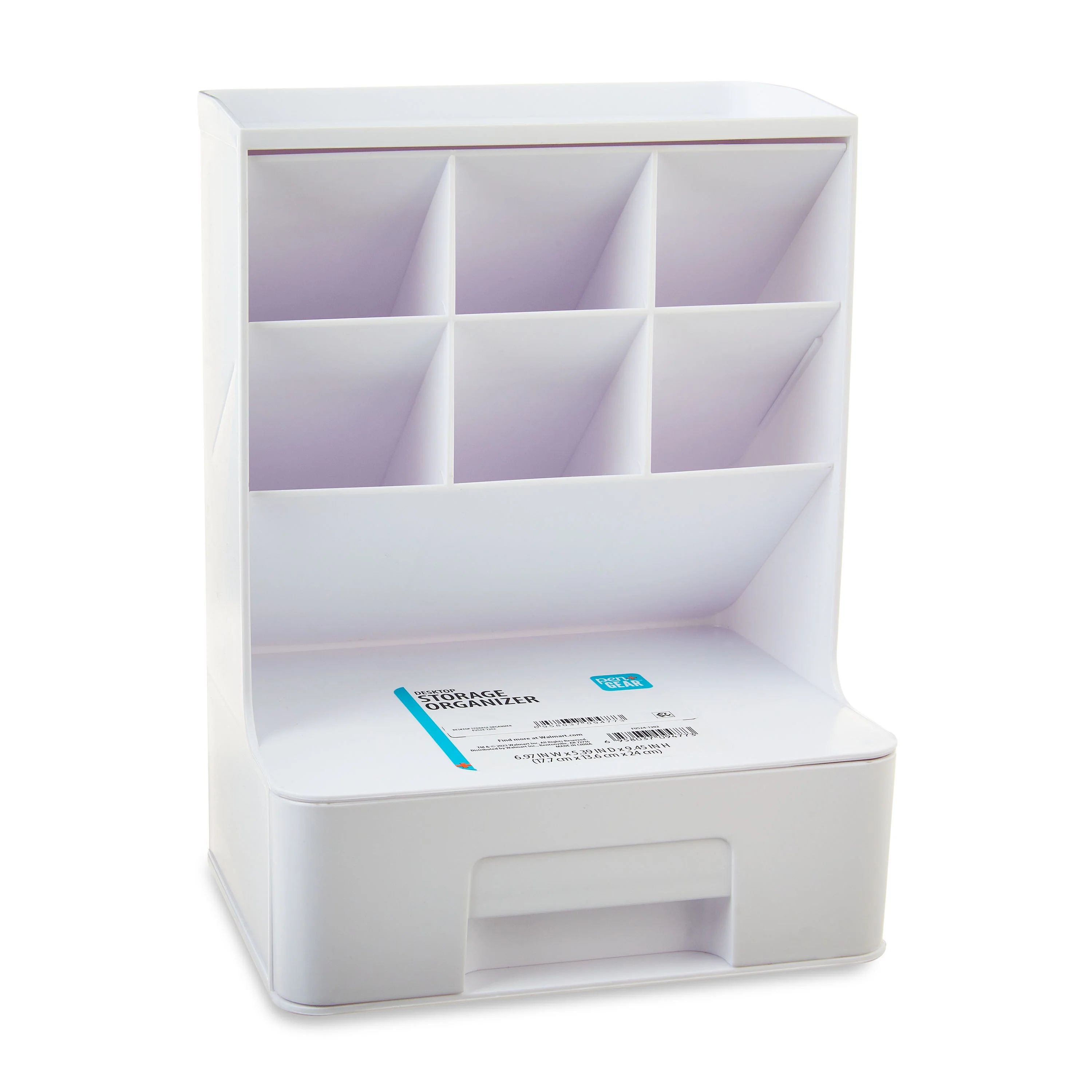 Pen Gear White Tall Organizer Plastic Desktop Organizer | Walmart (US)