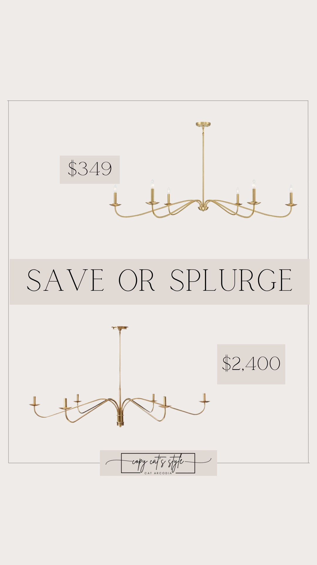 Save or Splurge, looks for less, chandeliers 

#LTKHome