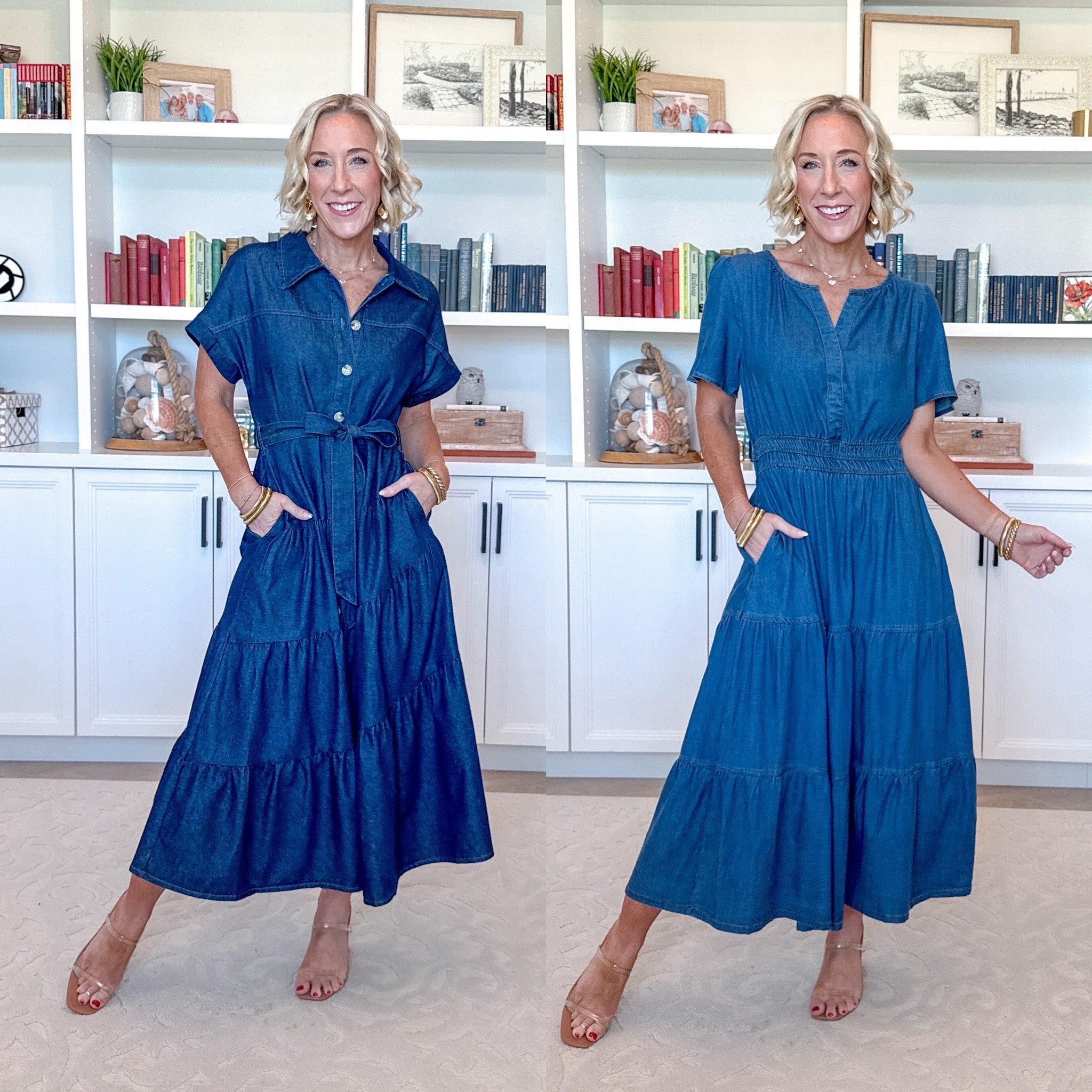 Amazon - maxi dresses for spring * 1. Denim Shirt Dress - size small. 5 washes. 2. Denim V Neck Empire Waist Dress - size small (runs big). 4 washes. 

 

#LTKSeasonal #LTKOver40
