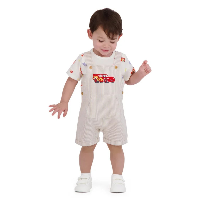Disney Cars Baby Boy Shortall Set, Sizes 0/3 Months-24 Months | Walmart (US)