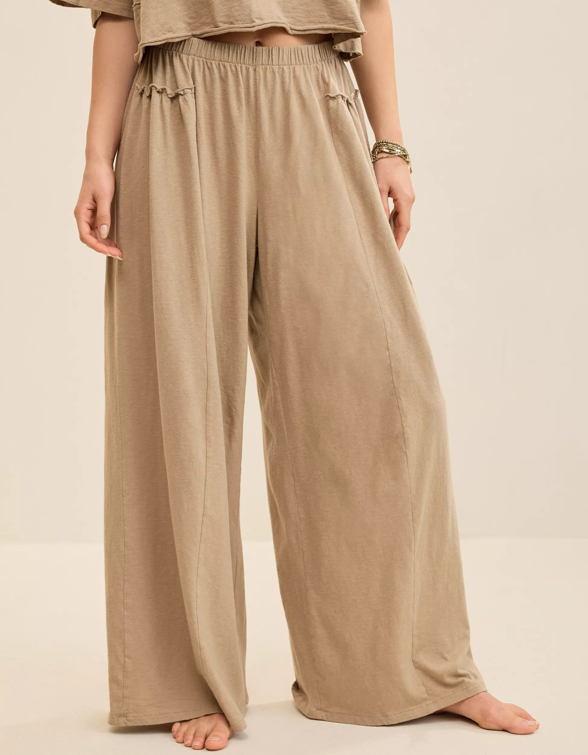 Aerie Happiest Wide Leg Trouser | Aerie