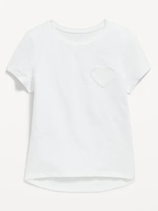Softest Heart-Pocket T-Shirt for Girls | Old Navy (US)