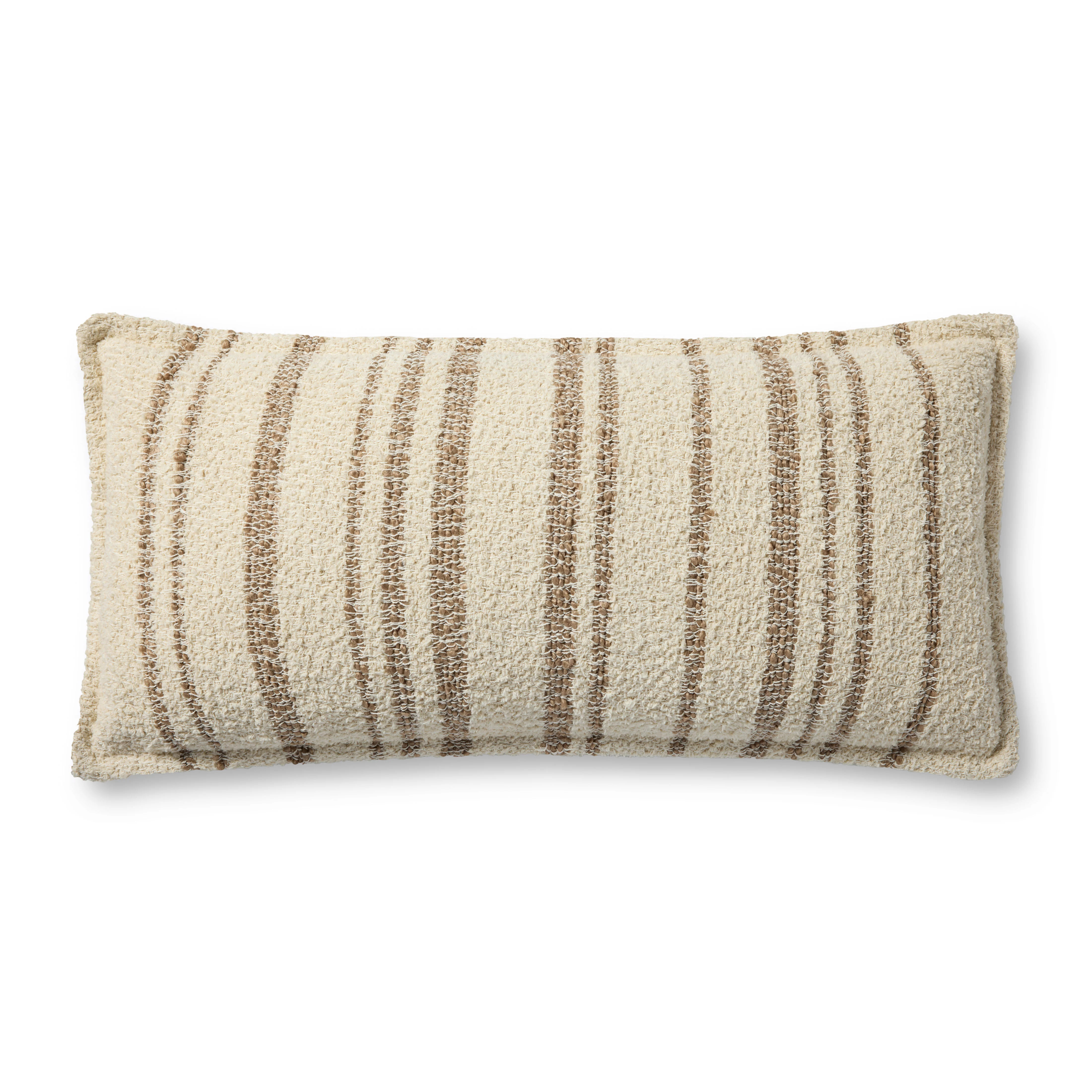 Brigette Romanek PBR0011 Natural / Tan 12'' x 27'' Cover Only Pillow | Outrageous Interiors + Design