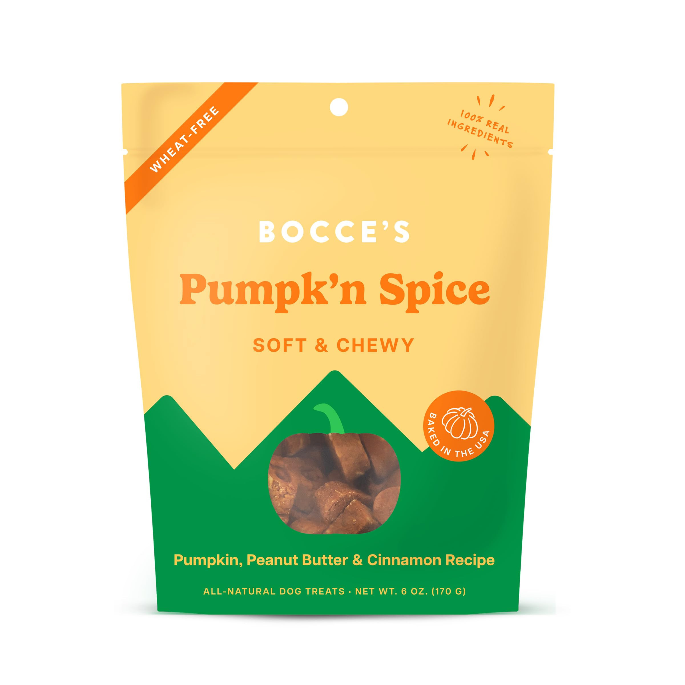 Bocce's Bakery Pumpk'n Spice Treats for Dogs, Wheat-Free Everyday Dog Treats, Made with Real Ingr... | Amazon (US)
