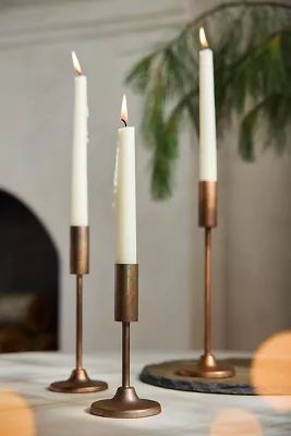 Burnished Copper Taper Holder | Anthropologie (US)