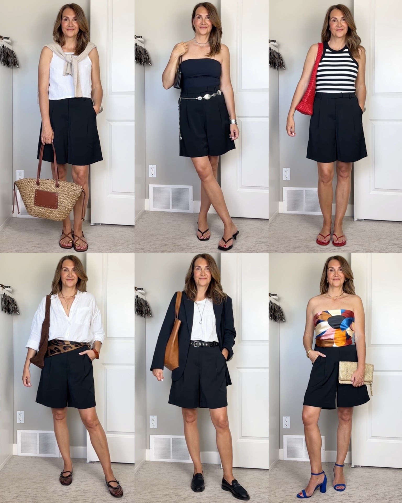 Six ways to style trouser shorts!
My exact shorts are from 🇨🇦 Amazon so I can’t link them here but they are under “pants & shorts” on my Amazon storefront and I’ve linked several similar ones here.
Also linked what I could from the rest of the outfits. In the flat and heeled flip flops I went up 1/2 size cause I find slip on styles often fit a little small, and they fit great. In the mesh flats and blue heels I’m wearing my usual size. 
PS the last top is a scarf

#LTKootd #LTKOver40 #LTKTall