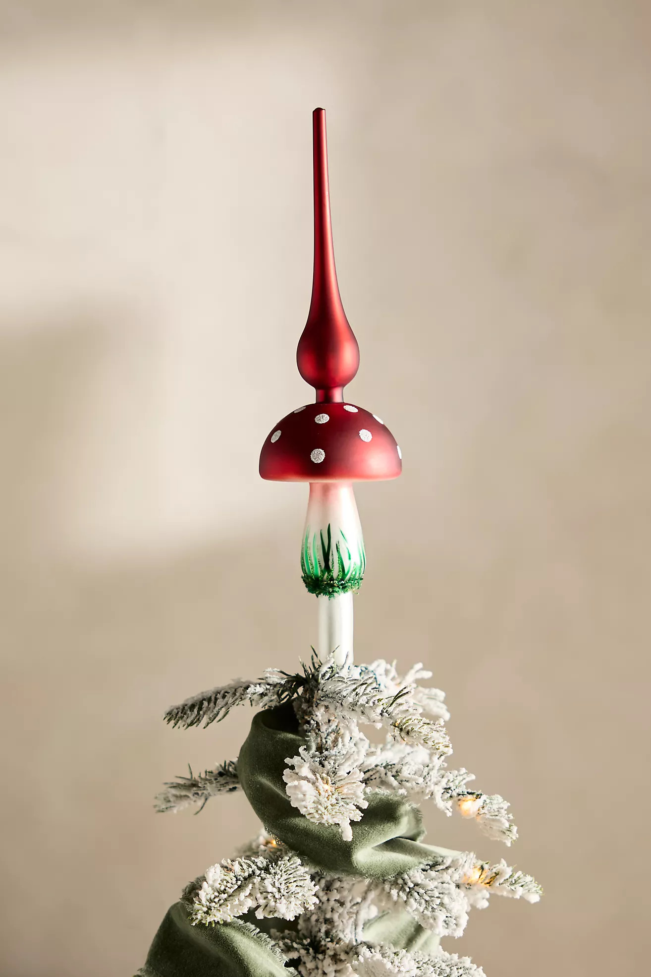 Glass Mushroom Tree Topper | Anthropologie (US)