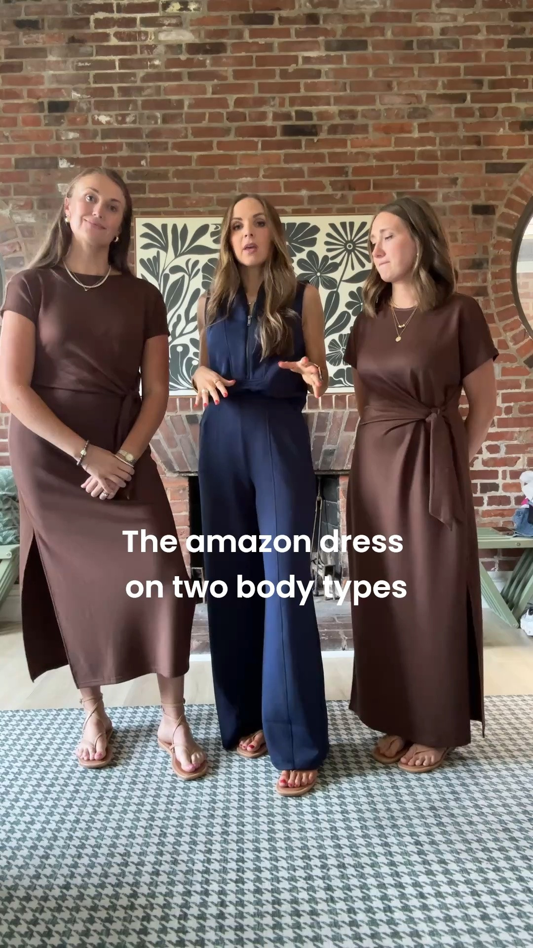 @amazon shirt dress on 2 body types. Both Laura (5’11)  & Courtney (5’3) are in mediums
