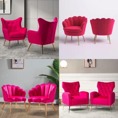 Ready for Barbie World? These chic and stylish retro-inspired 50’s-ish accent pink chairs will give you space an instant refresh with happy vibes. #barbiecore #prettyinpink 

#LTKhome #LTKsalealert #LTKFind