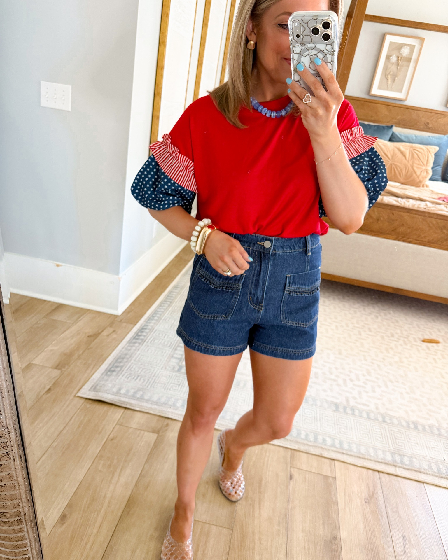 🇺🇸 Amazon Americana Finds That Look So Much More Expensive Than They Are! ❤️🤍💙

I’ve been on an Americana fashion kick lately, and Amazon has delivered with some of the cutest patriotic pieces! From the sweetest ruffle sleeve stars-and-stripes tee to this gorgeous embroidered floral USA graphic tee, these are the kind of pieces you’ll wear all summer long—not just for the Fourth of July.

The ruffle pocket denim shorts are such a fun twist on a classic, and I’m obsessed with how easy these outfits are to style with colorful accessories and comfy flats. ✨

❤️ Patriotic graphic tees
🤍 Embroidered USA tops
💙 Stars & stripes details
❤️ Ruffle sleeve statement pieces
🤍 Trendy denim shorts
💙 Affordable Amazon fashion finds

If you’re looking for cute Memorial Day outfits, Fourth of July outfit ideas, summer BBQ looks, vacation outfits, or everyday Americana style, these pieces are too good to pass up!

#AmazonFashion #AmazonFinds #AmazonStyle #AmericanaStyle #PatrioticFashion #FourthOfJulyOutfit #July4thStyle #MemorialDayOutfit #RedWhiteAndBlue #USAStyle #PatrioticOutfits #SummerFashion #AmazonFashionFinds #AffordableFashion #GraphicTeeStyle #DenimShorts #OOTD #CasualStyle #SummerOutfitIdeas #FashionOver40

#LTKootd #LTKPetite