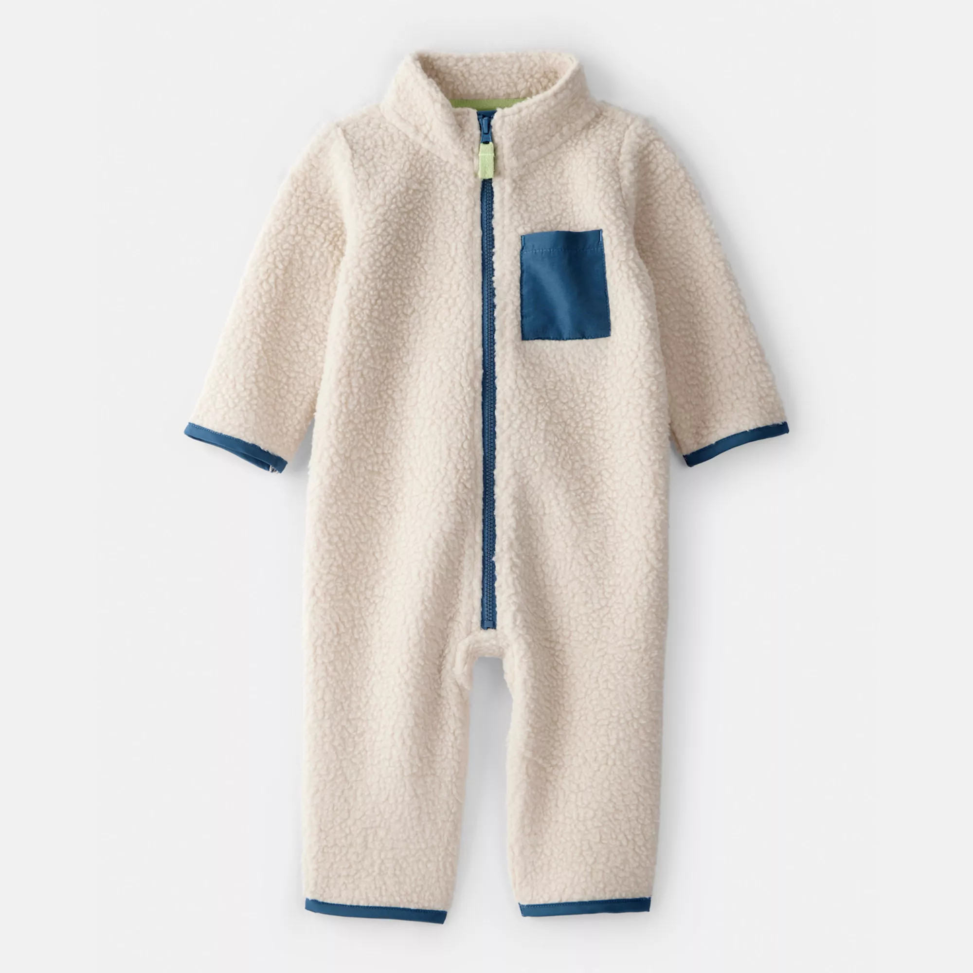 Baby Boy Carter's Color Block Fleece Zip-Up Jumpsuit | Kohl's