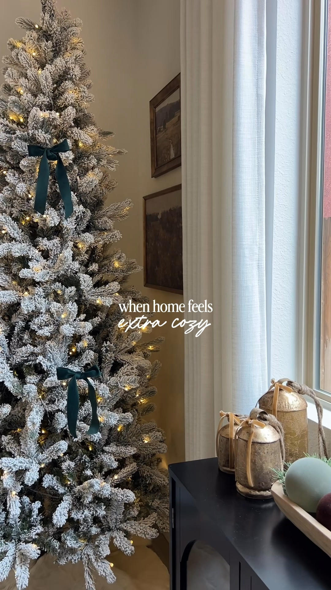 Keeping our King of Christmas flocked tree simple this year with green velvet bows 🎄 she’s a beauty!

#LTKHoliday