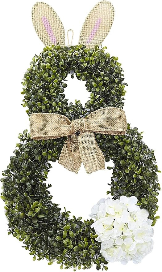 Cottontail Easter Bunny Wreath - Spring Season Front Door Decoration | Amazon (US)
