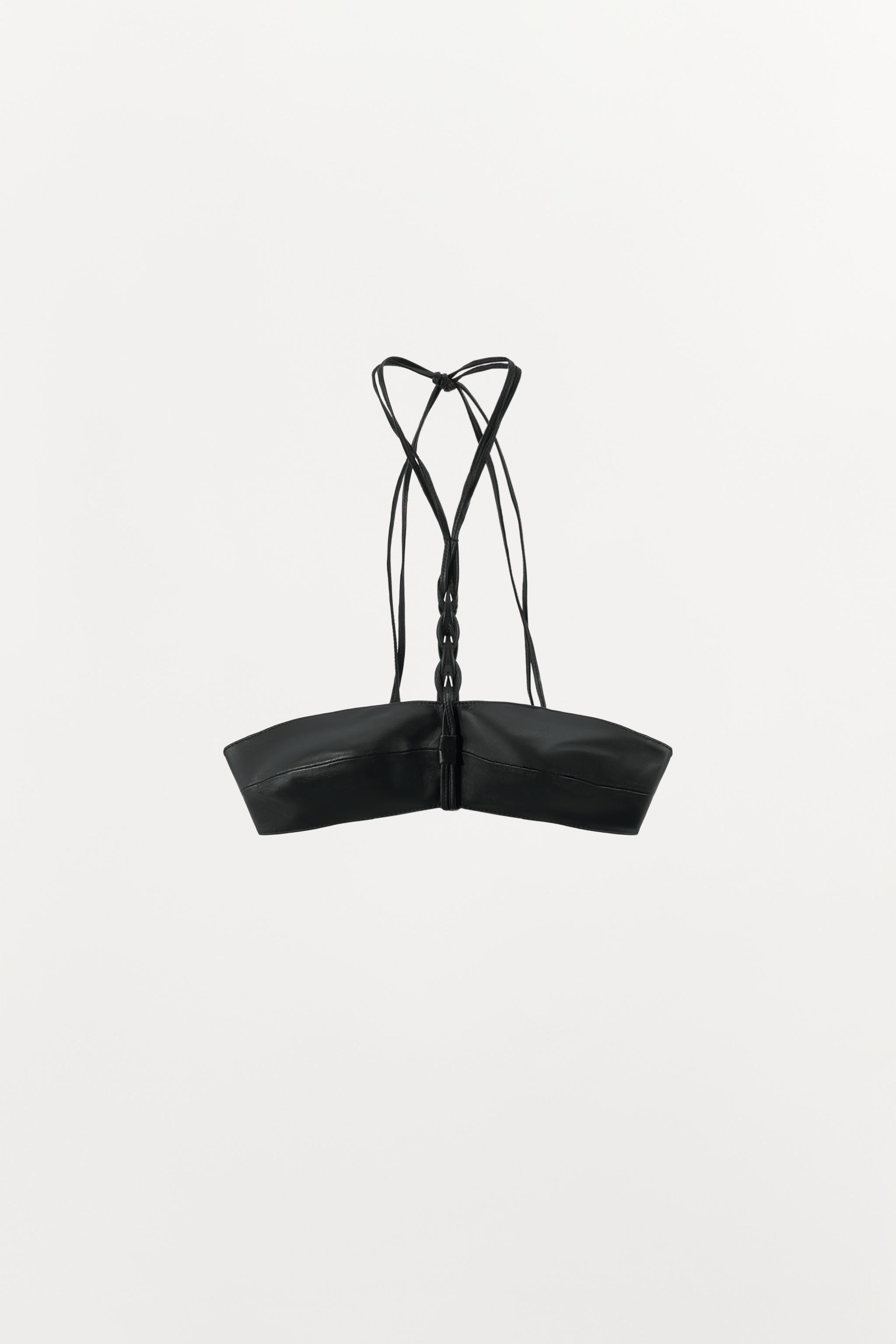 100% BRAIDED LEATHER BRA | Zara UK
