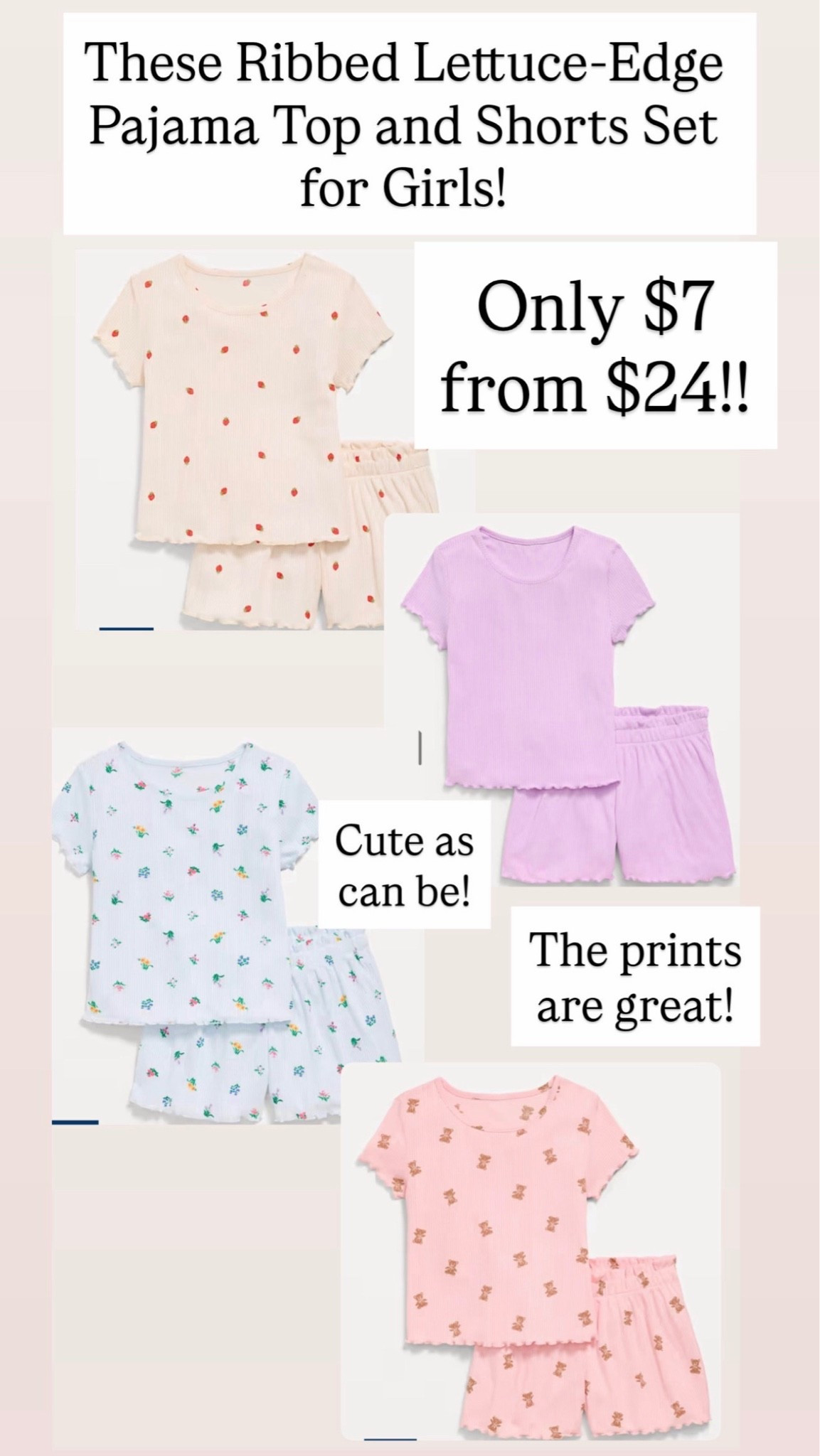 These adorable pajama sets for girls are only seven dollars right now

#LTKKids #LTKSaleAlert