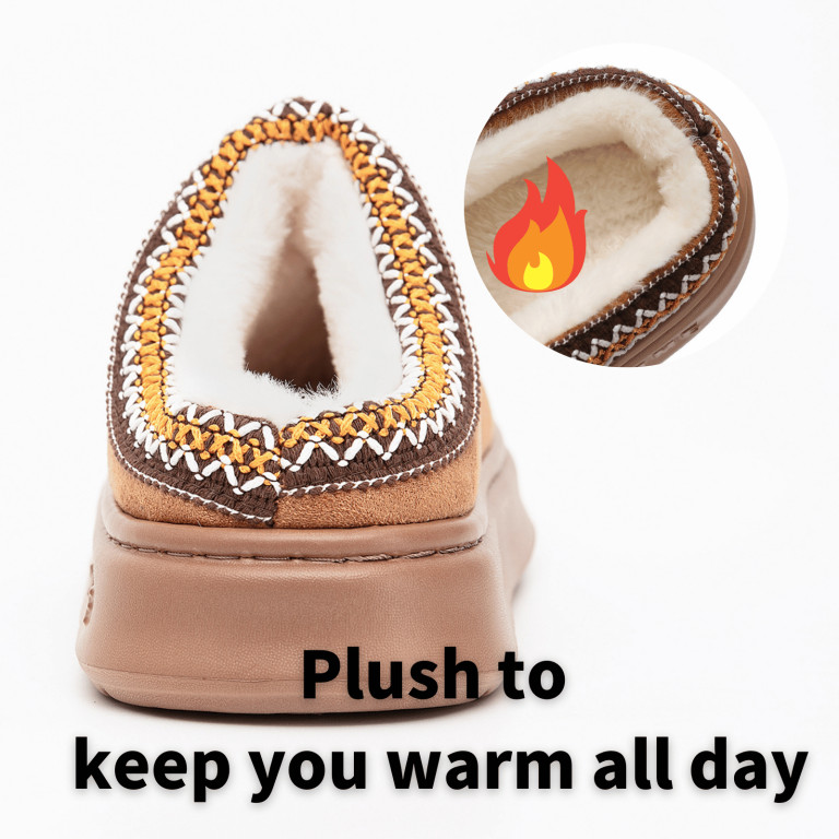 BERANMEY Cozy Platform Fuzzy Slippers for Women and Men Short Ankle Slippers with Anti-Slip Sole ... | Walmart (US)