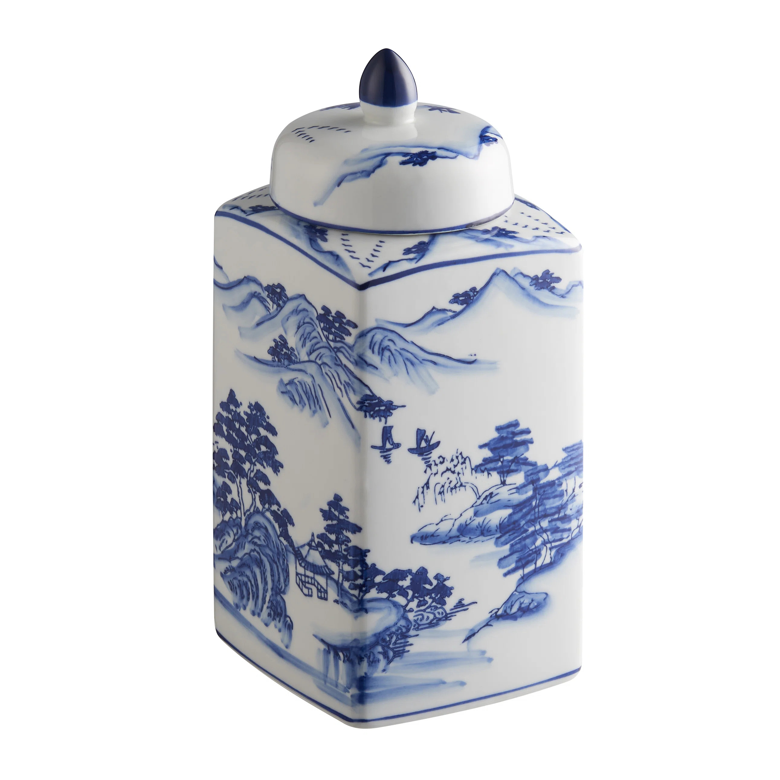 Canora Grey Shanquia 9.44" Handmade Blue White Chinoiserie Ceramic Ginger Jar/ Table Vase & Revie... | Wayfair North America