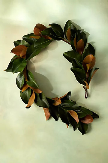 Faux Magnolia Leaf Garland | Anthropologie (US)