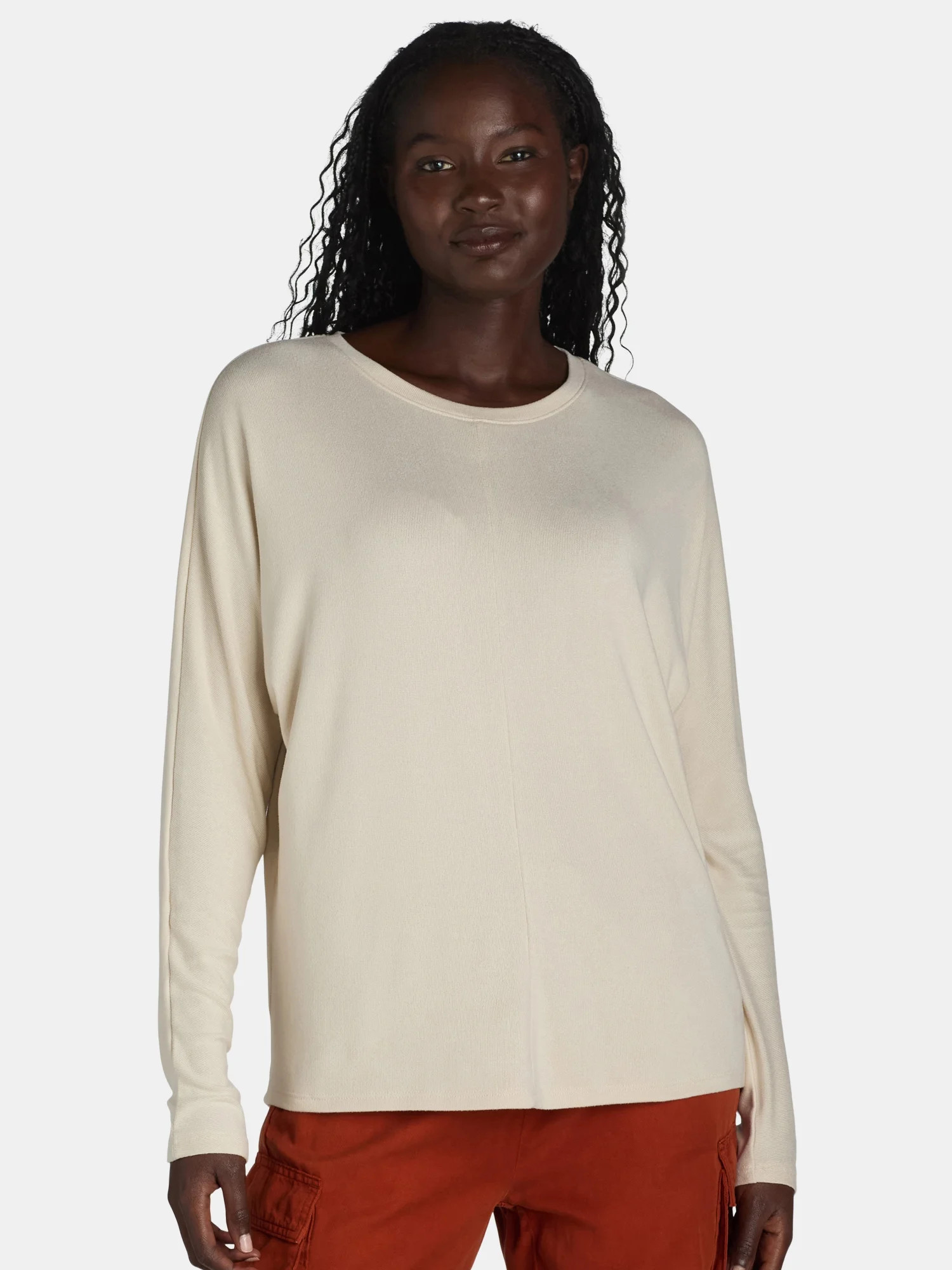 Time and Tru Women’s Super Soft Hacci Crew Top, XS-XXXL | Walmart (US)