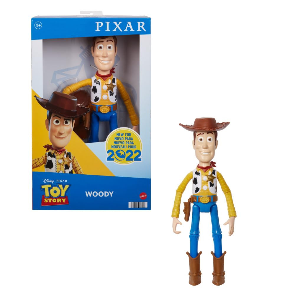 Mattel Disney and Pixar Toy Story Large Action Figure, Posable Woody Collectible in Signature She... | Amazon (US)