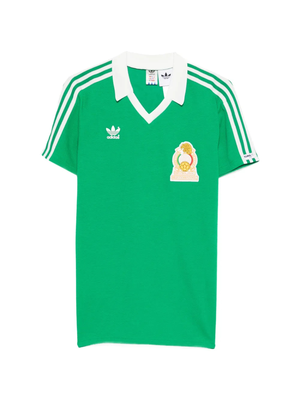 adidas V-neck striped T-shirt - Green | Farfetch Global