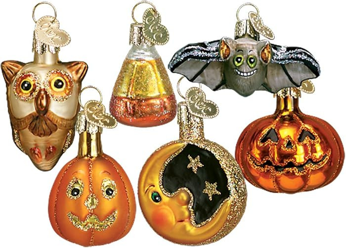 Old World Christmas Miniature Halloween Assortment Glass Blown Ornament for Christmas Tree, Handc... | Amazon (US)