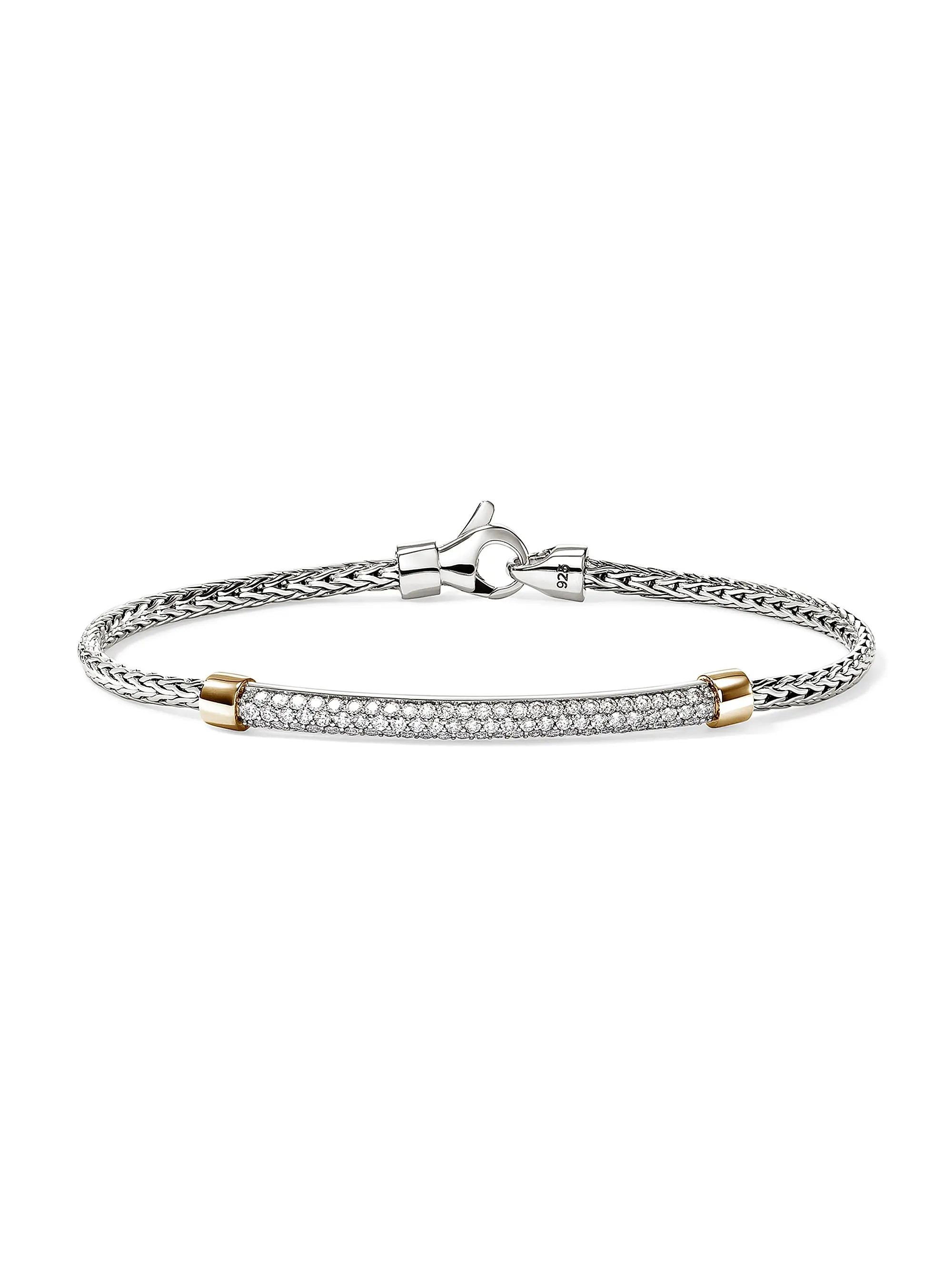 JH Essentials Sterling Silver, 14K Yellow Gold & 0.60 TCW Diamond Bracelet | Saks Fifth Avenue