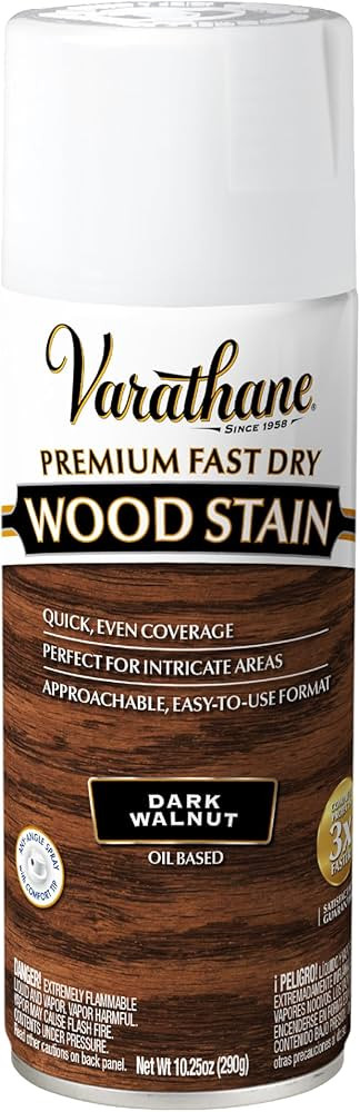 Varathane Premium Fast Dry Wood Stain Spray | 1 Hour Dry Time | 1 Coat Color | Interior Wood Stai... | Amazon (US)