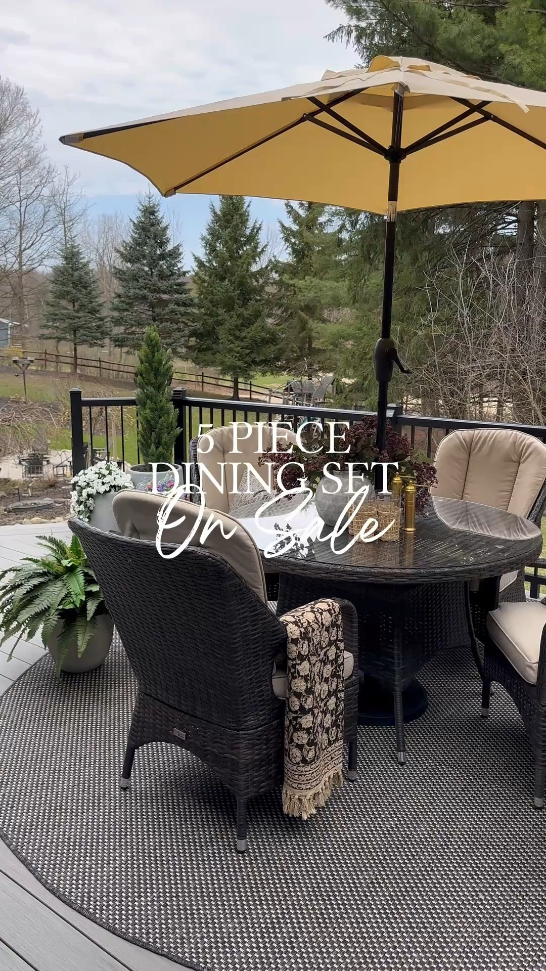 Outdoor Patio Dining Set Sale | 5 Piece Wicker Dining Set

Follow @farmtotablecreations on Instagram for more home finds 🤍

My 5-piece outdoor dining set is part of @Lowe's Spring Fest and it’s such a good one for the season. The woven texture, neutral cushions, and round glass-top table make it perfect for everyday dining or hosting outside. A simple way to refresh your patio with something both comfortable and elevated—especially while it’s on sale.

#outdoordining #patiofurniture #outdoorfurniture #diningset #outdoorliving

#LTKSaleAlert #LTKHome #LTKSeasonal