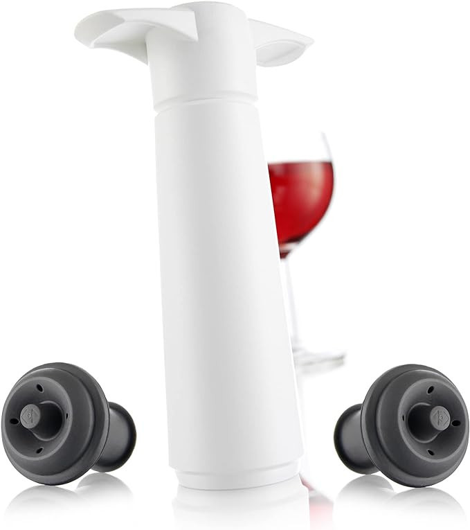 Vacu Vin Wine Saver Pump White with Vacuum Wine Stopper - Keep Your Wine Fresh for up to 10 Days ... | Amazon (US)