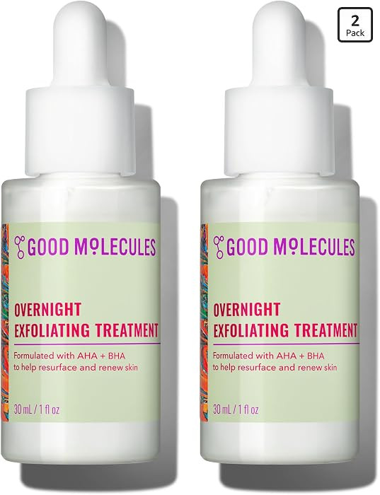 Good Molecules Overnight Exfoliating Treatment Pack 2 \u2013 1 fl oz / 30 ml Each | Lightweight F... | Amazon (US)
