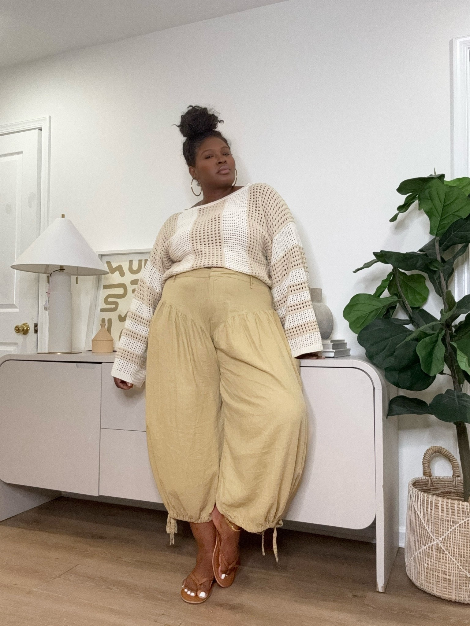 Finding pieces with the right fit and movement can change how an outfit feels. This look combines comfort, flattering shapes, and timeless neutral tones.   Neutral outfit ideas, plus size fashion, curvy fashion outfits, wide leg pants outfit, cozy casual outfits, fall transition outfits, minimalist wardrobe, capsule wardrobe essentials, women’s everyday outfits, comfortable outfits for women, neutral fashion style, chic casual outfits, elevated basics, relaxed fit outfits

#LTKootd #LTKSeasonal #LTKMidsize
