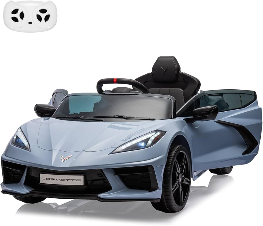 Ride on Sports Car 12V Battery Powered Car for Kids Licensed Corvette Toddles Electric Car Toy wi... | Amazon (US)