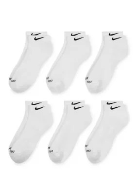 Nike Women's Everyday Plus Cushioned Socks - 6 Pack, White, Small | Belk