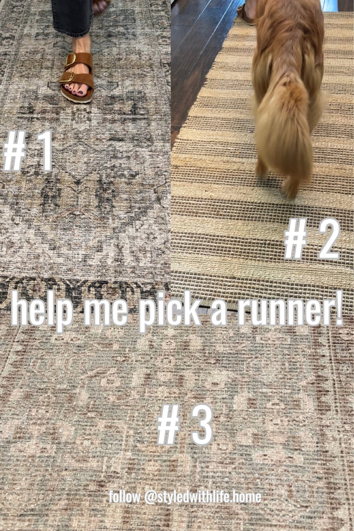 Help me pick a runner! All loloi, available on Amazon, Walmart & rugs direct, all under $100!

#LTKHome #LTKFindsUnder100