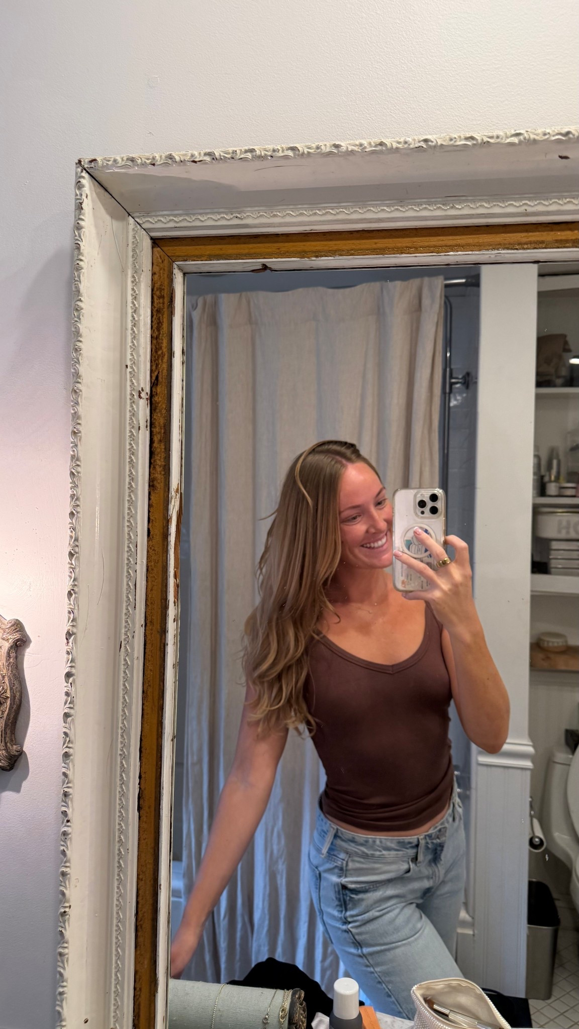 Loving these new basics 🤍🖤🤎
I grabbed this tank in a size medium and loved it so much I had to get  three brown, white, and black. Perfect fit and so easy to style with anything! 

#LTKStyleTip #LTKFindsUnder50