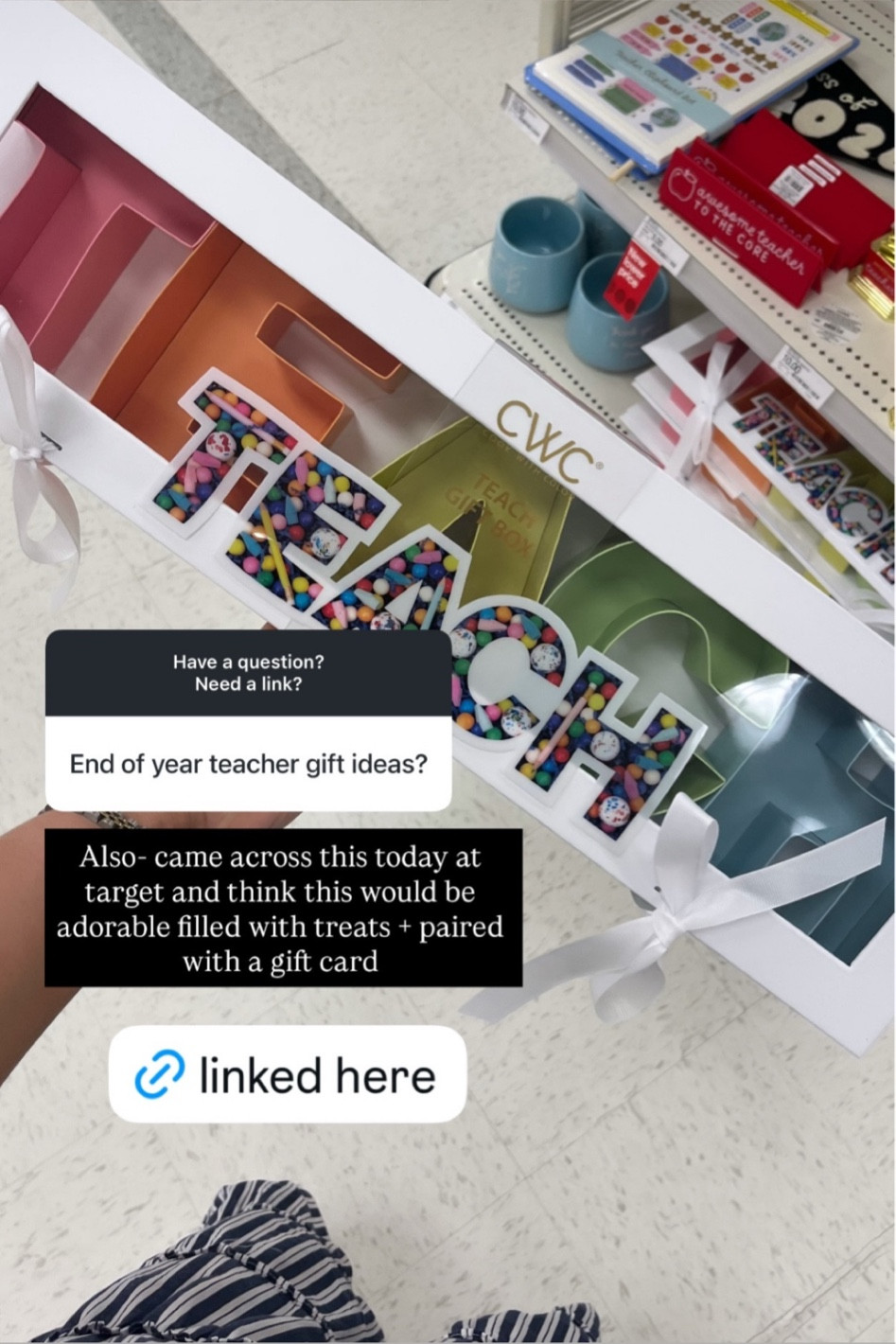 Came across this at Target and think it would be so fun for an end of the year teacher gift paired with a gift card! 