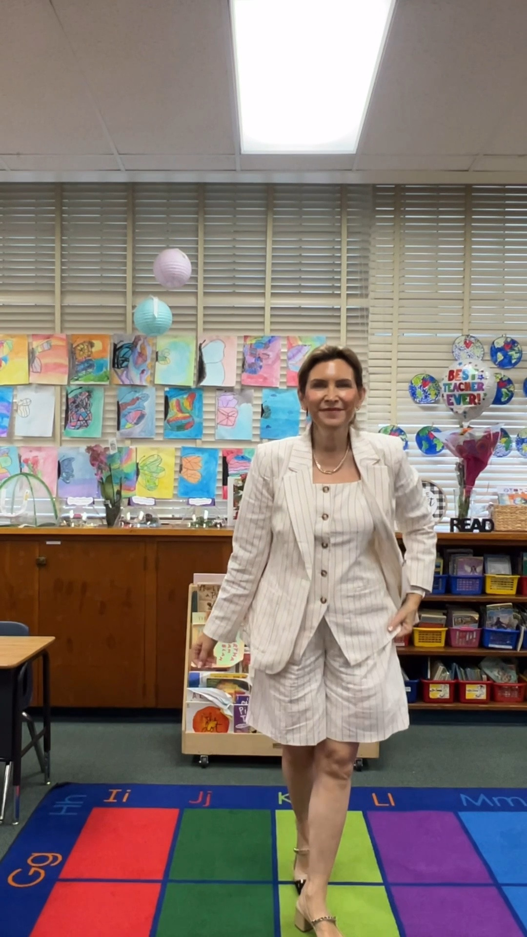 Teaching in a Walmart 3-piece suit… because classy doesn’t have to cost a fortune. ✨
Wearing my usual size, medium.

#LTKootd #LTKOver40 #LTKWorkwear