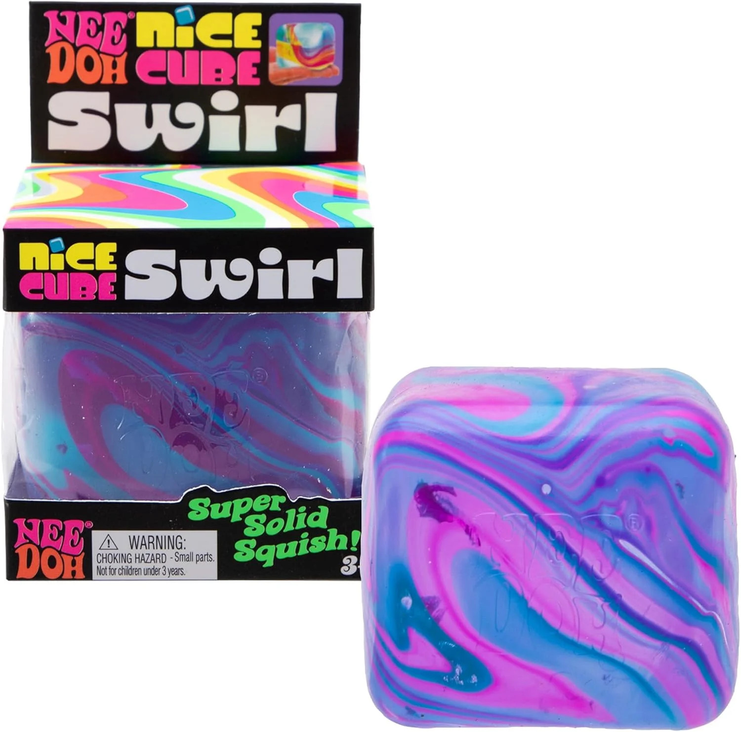 Schylling NeeDoh Nice Cube Swirl - Sensory Toy with a Super Solid Squish - Unique, Swirling Color... | Walmart (US)