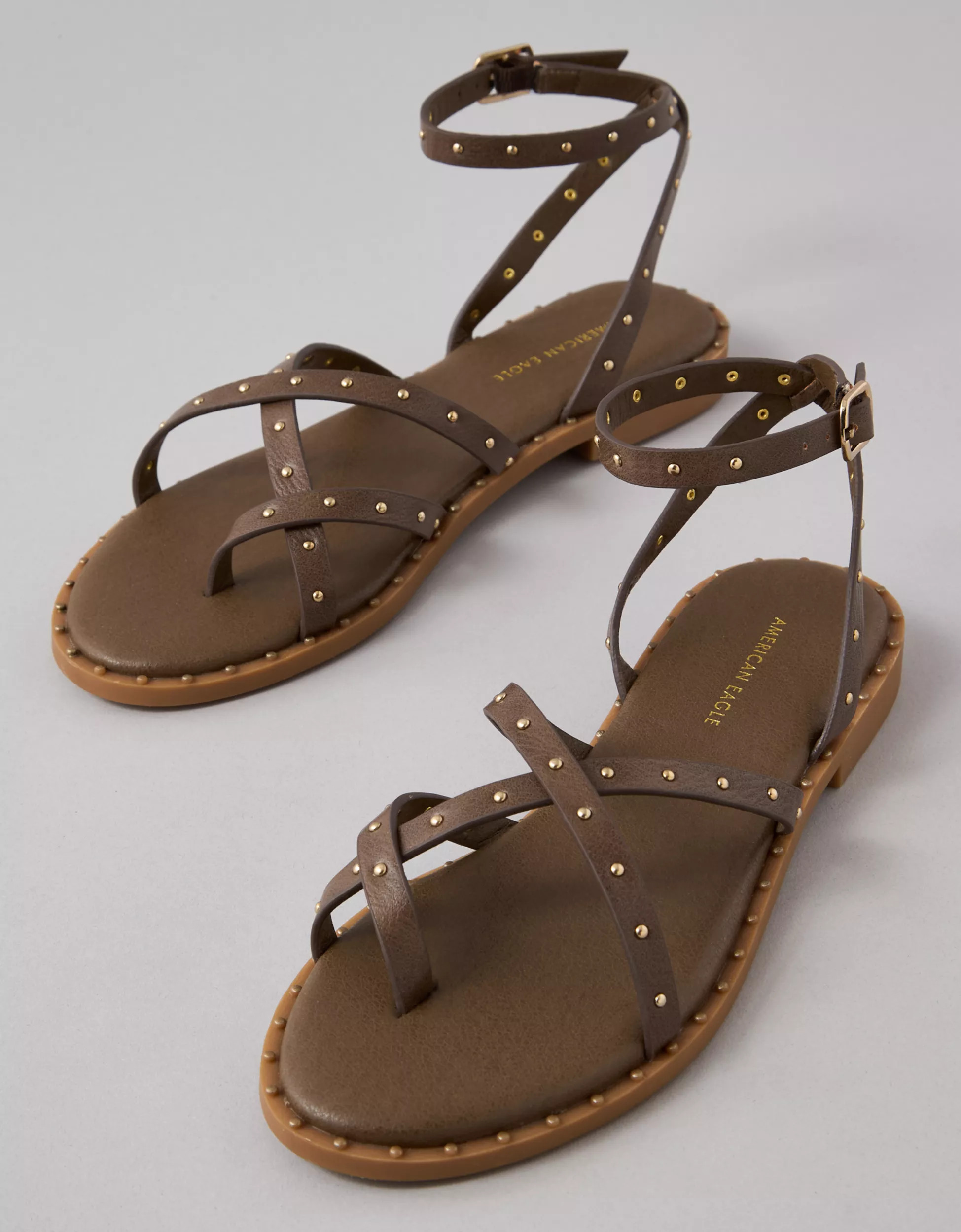 AE Studded Ankle Strap Sandal | American Eagle Outfitters (US & CA)