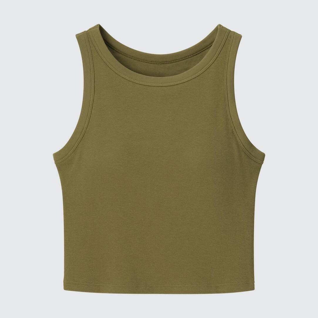 Ribbed Cropped Sleeveless Bra Top | UNIQLO (UK)