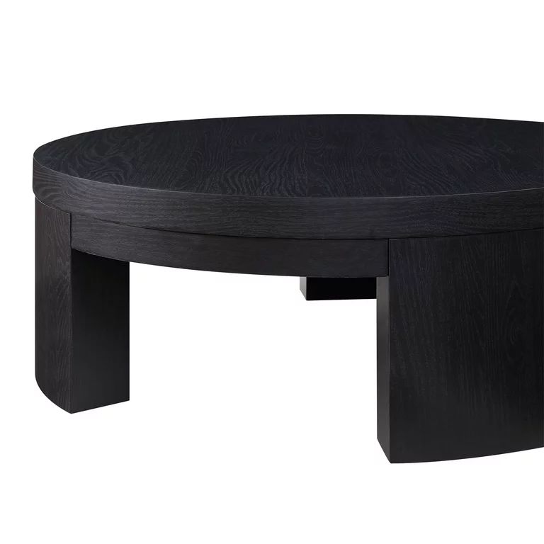 Beautiful Mod Round Coffee Table by Drew Barrymore, Rich Black Finish - Walmart.com | Walmart (US)