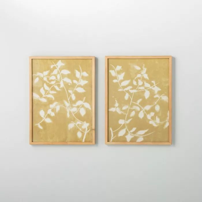 18" x 24" Honeysuckle Print Framed Wall Art Set of 2 - Hearth & Hand™ with Magnolia | Target