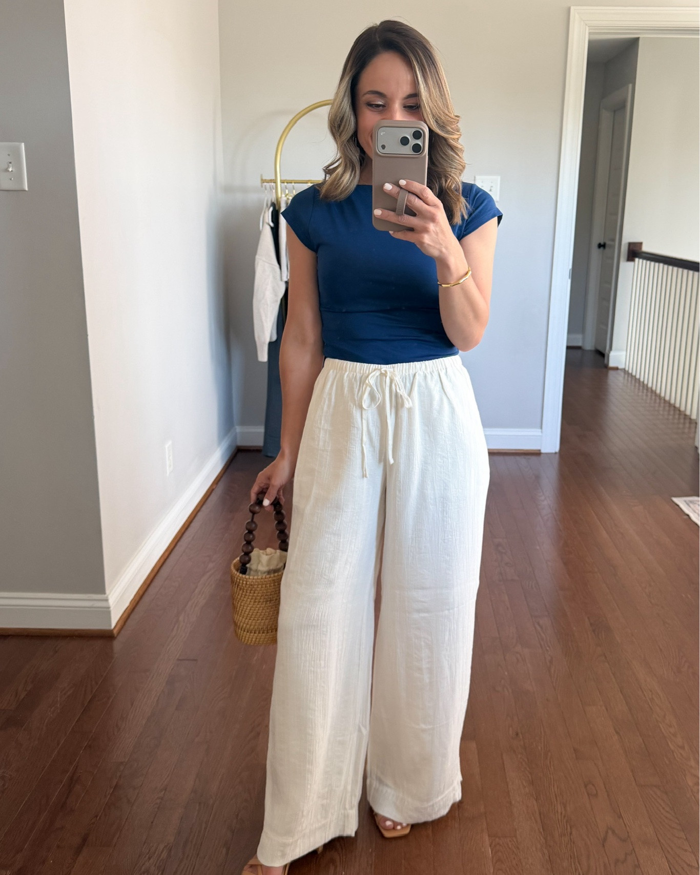A few petite-friendly casual and comfortable pants for Summer!

Outfit 1:
Top (Abercrombie): sized up to xs - double lined and can be worn two ways. Built in bra cups as well but you can also wear a regular bra if you want to.
White pants (Abercrombie): xxs short - the pants have a high 11” rise and a 28.5” inseam in short. I can only wear them with heels. You can see the pockets through cream but I’m not see nude undergarments through mine. They run a little large, you could size down for a closer fit. 
Heels: tts

Outfit 2:
Striped Sawyer Pants (LOFT): petite xxs - runs large 10.5” rise 28” inseam
White tank top (Quince): xs
Heels: tts

Outfit 3:
Pants (Quince): xs 28” inseam (starts at 26”)
Tank top (Abercrombie): xxs
Sneakers: tts

My measurements for reference: I’m 4’10” and 105lbs. My bust, waist, and hip measurement is 32”, 24”, and 36”.

#LTKootd #LTKSeasonal #LTKPetite