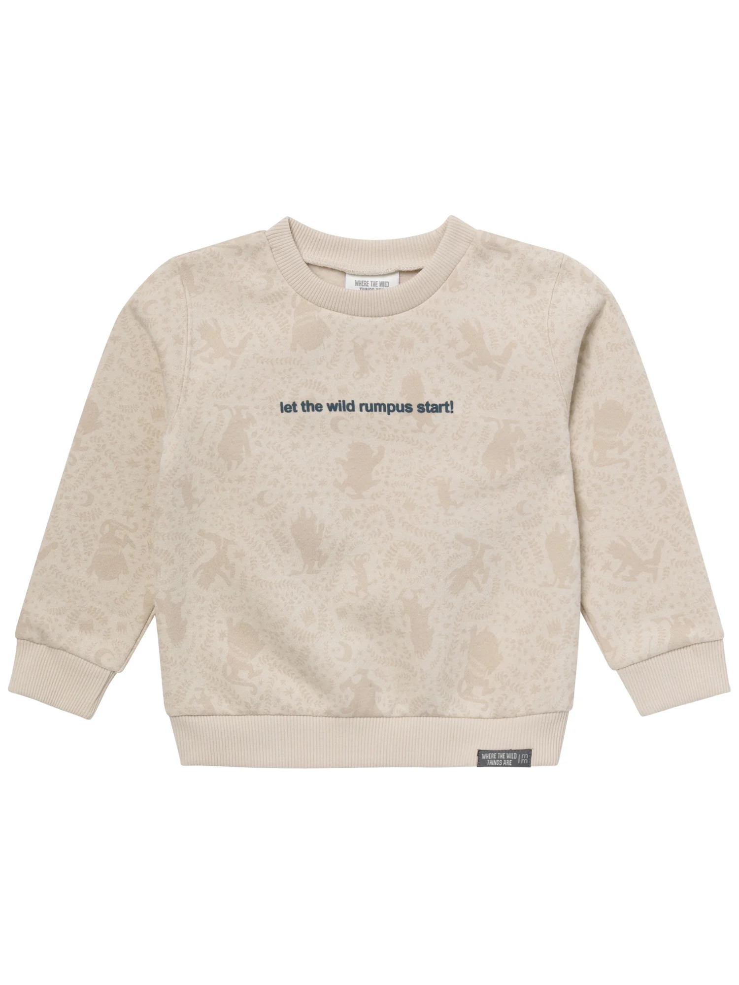 Modern Moments x Where the Wild Things Are Baby and Toddler Neutral Elevated Sweatshirt, Sizes 0/... | Walmart (US)