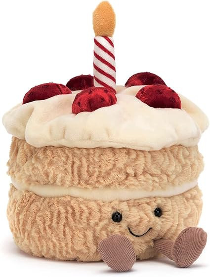 Jellycat Amuseables Birthday Cake Stuffed Toy, 6 inches | Dessert Plush | Birthday Gift | Amazon (US)